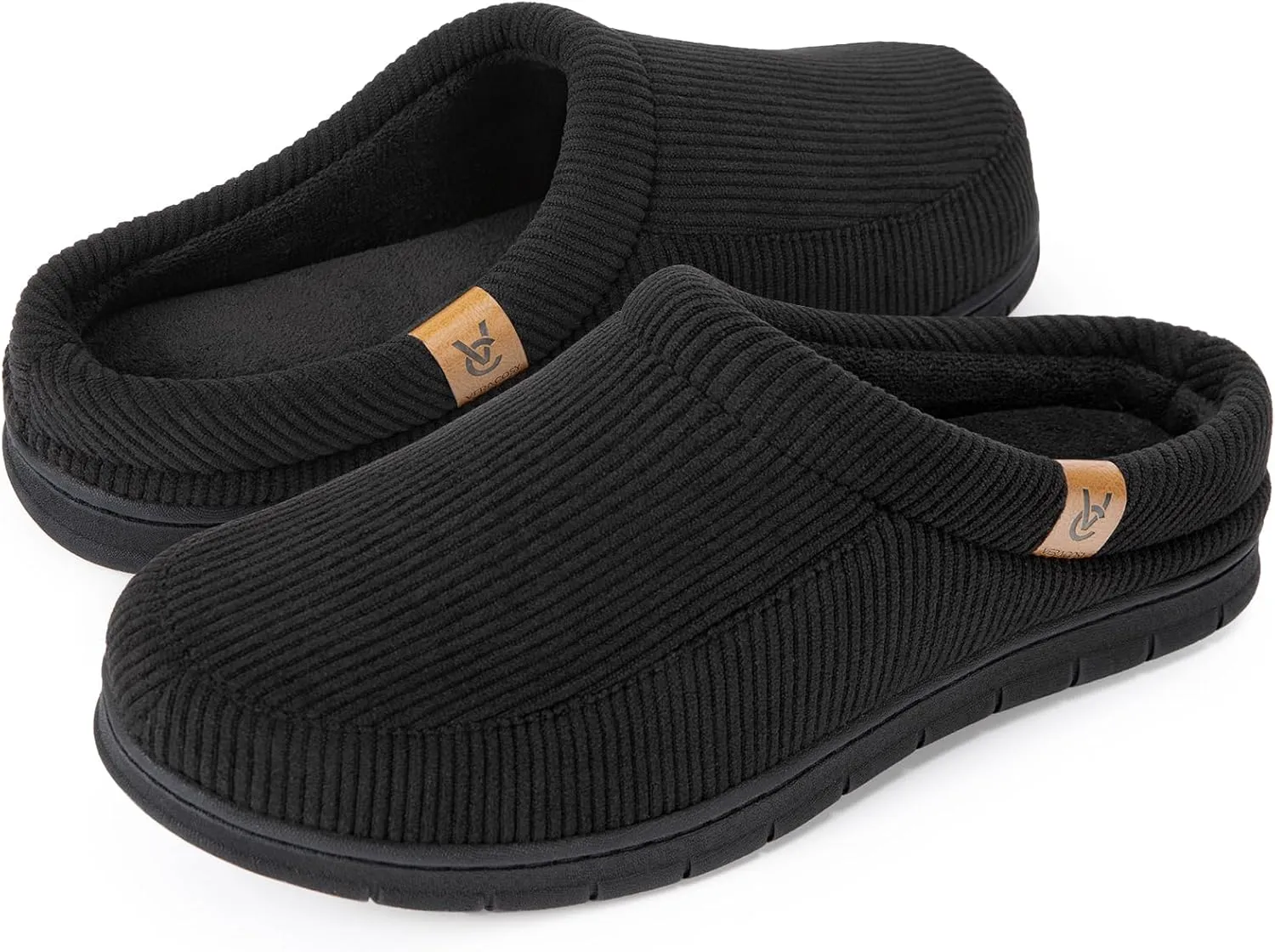 VeraCosy Men's Moccasin Slippers Comfy Soft Durable Slip-on Indoor Memory Foam House Shoes
