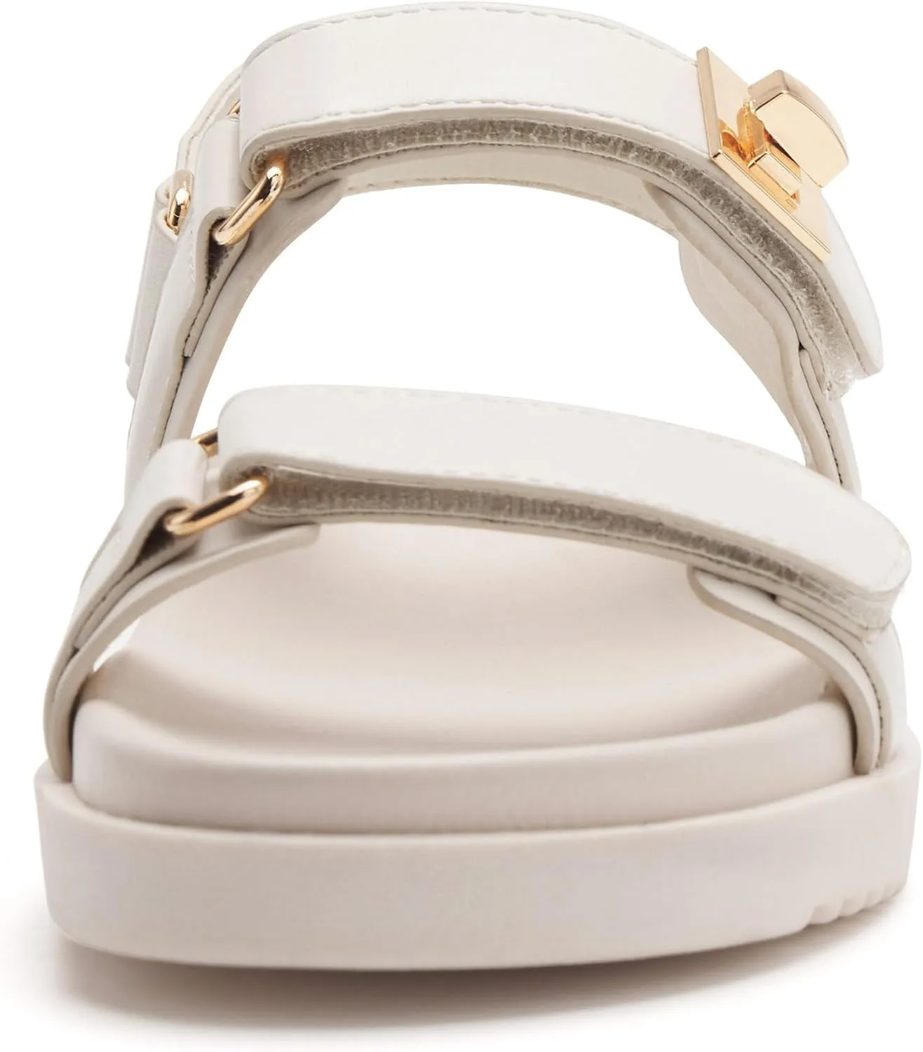 vodvob Women’s Flat Sandals with Soft Cushioned Footbed Open Toe Slides Adjustable Slip On Slippers for Summer