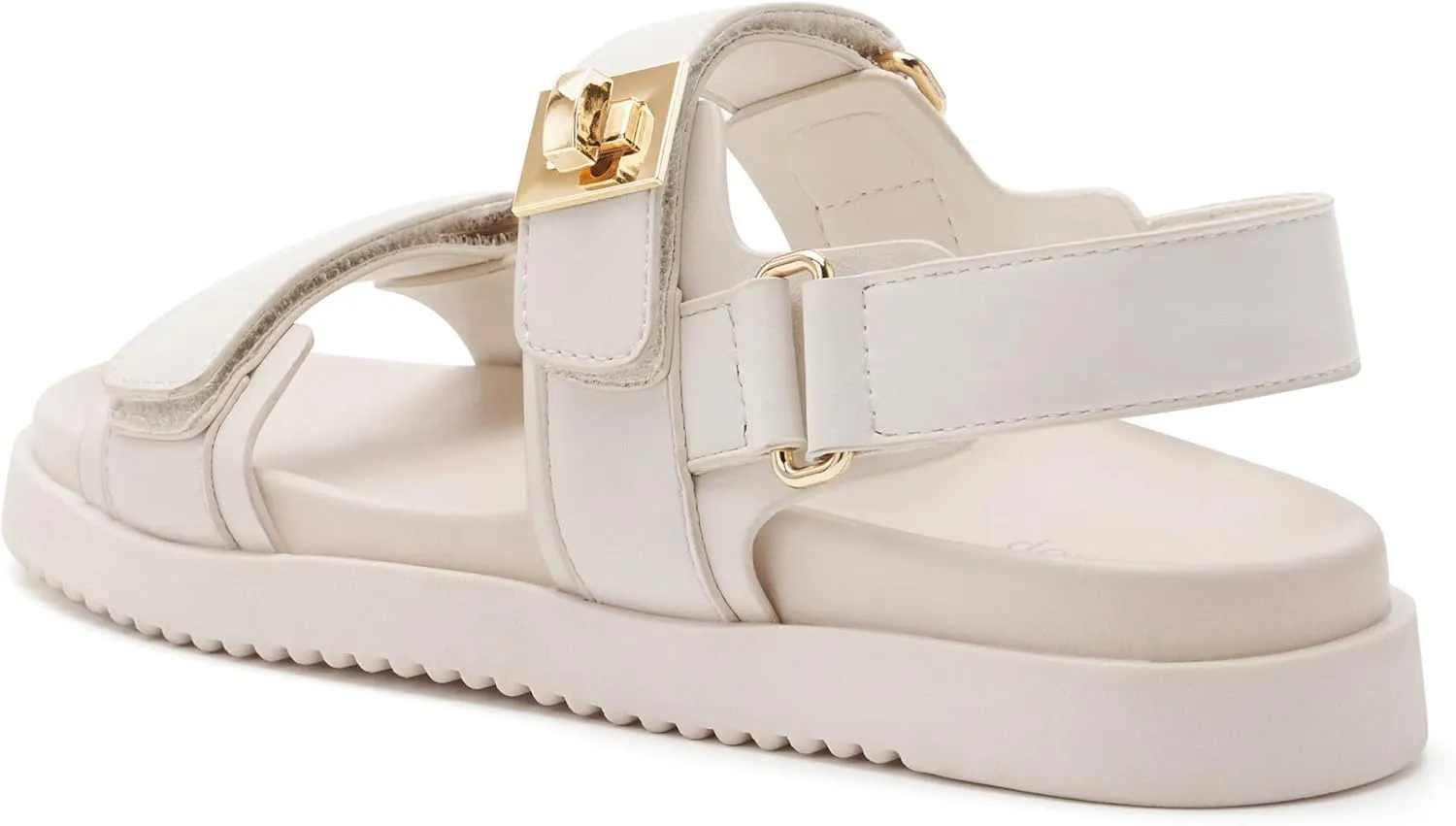 vodvob Women’s Flat Sandals with Soft Cushioned Footbed Open Toe Slides Adjustable Slip On Slippers for Summer