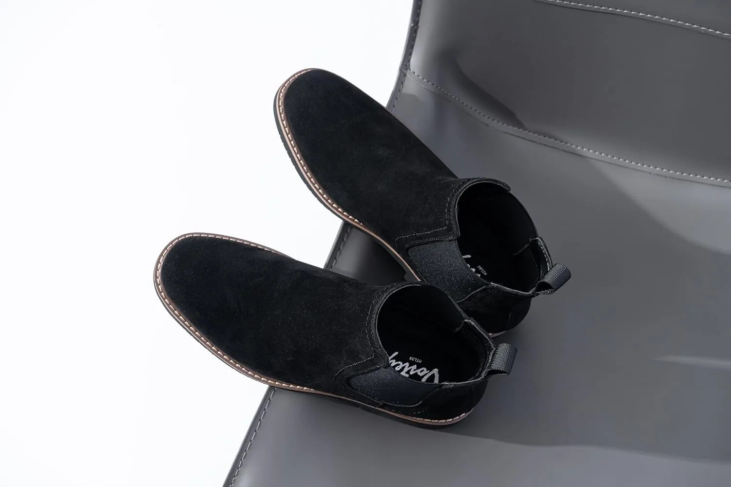 Vostey Chelsea Boots Men Casual Dress Boots Black Ankle Classic Slip on Boots for Men