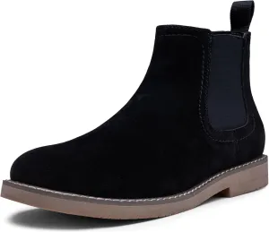 Vostey Chelsea Boots Men Casual Dress Boots Black Ankle Classic Slip on Boots for Men
