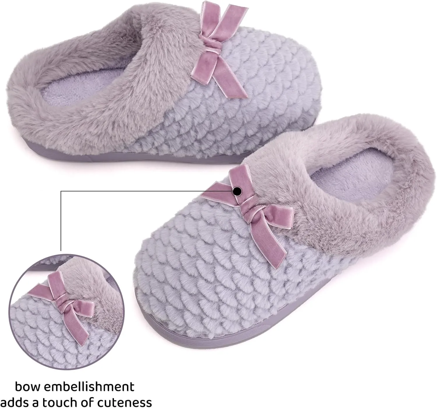 WateLves Girls Slippers Kids Slip On Winter House Shoes Anti-Slip Soft Coral Fleece Slipper for Indoor & Outdoor