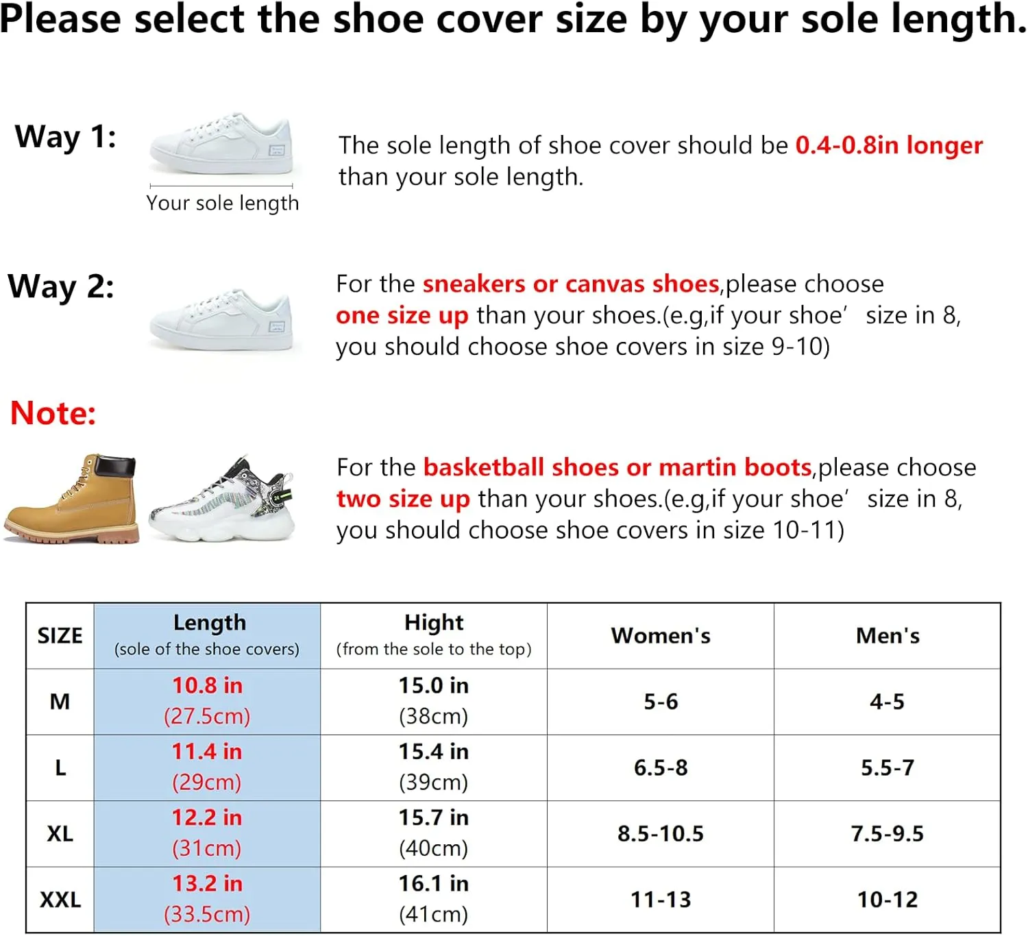 Waterproof Rain Boot Shoe Cover with Reflector Reusable & Foldable