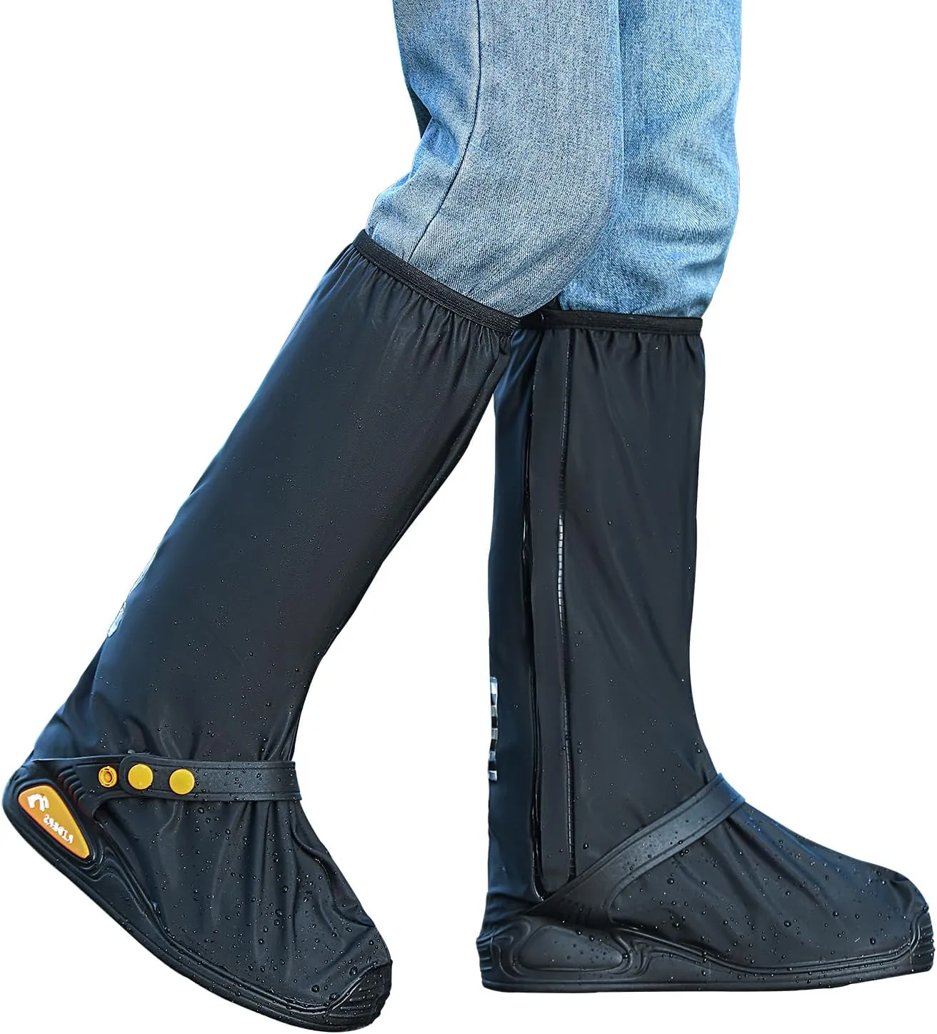 Waterproof Rain Boot Shoe Cover with Reflector Reusable & Foldable