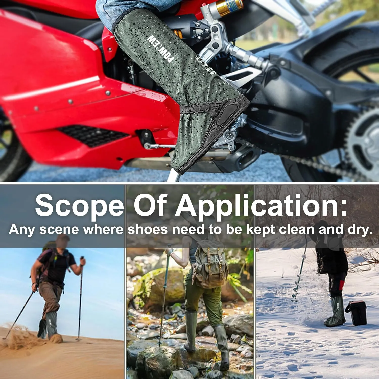 Waterproof Shoe Covers Rain Boot Cover for Men and Women