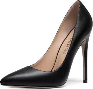 WAYDERNS Women's Evening Pointed Toe Matte Slip On Dress Stiletto High Heel Pumps Shoes 4.7 Inch