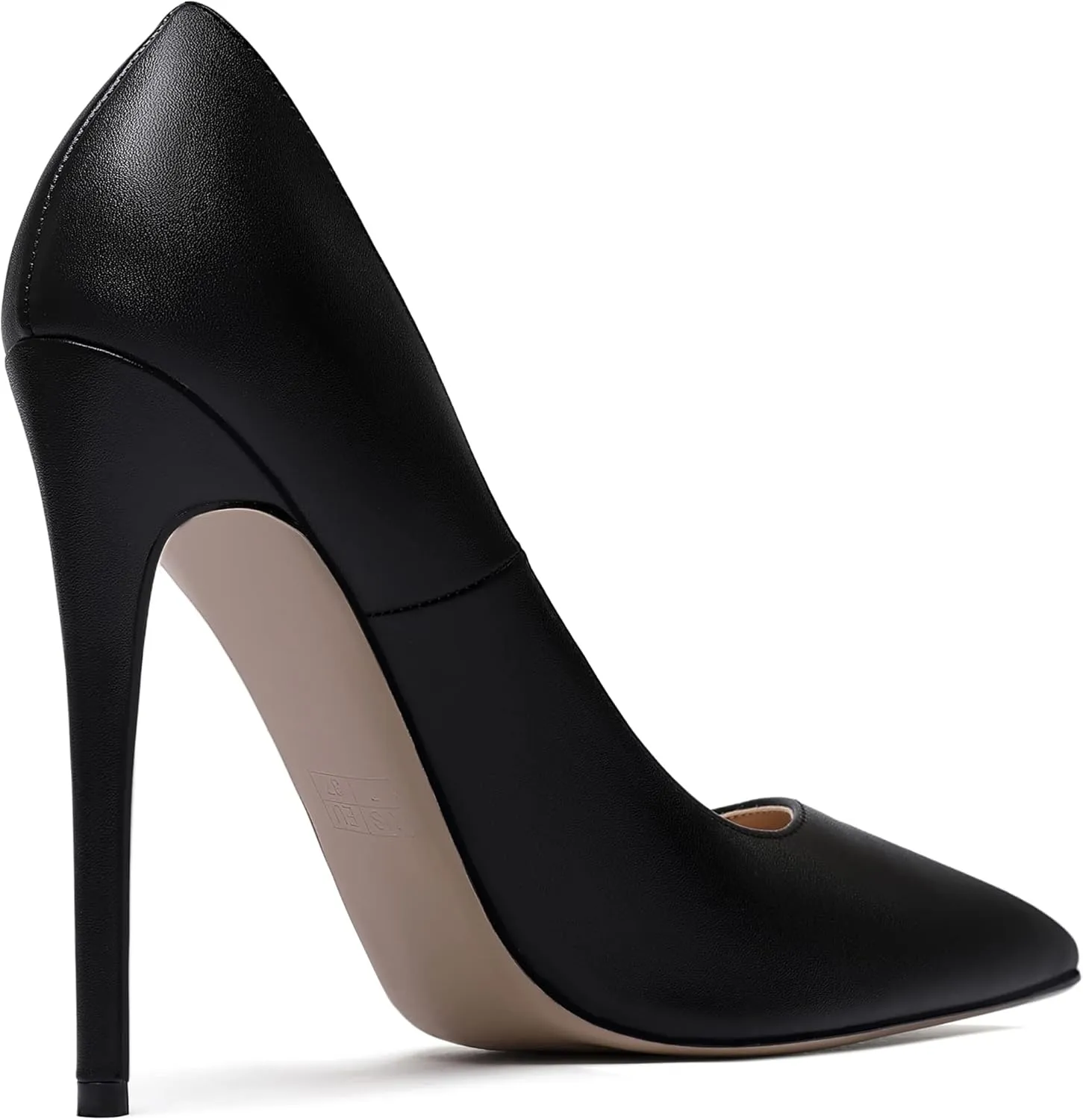 WAYDERNS Women's Evening Pointed Toe Matte Slip On Dress Stiletto High Heel Pumps Shoes 4.7 Inch