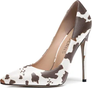WAYDERNS Women's Evening Pointed Toe Matte Slip On Dress Stiletto High Heel Pumps Shoes 4.7 Inch