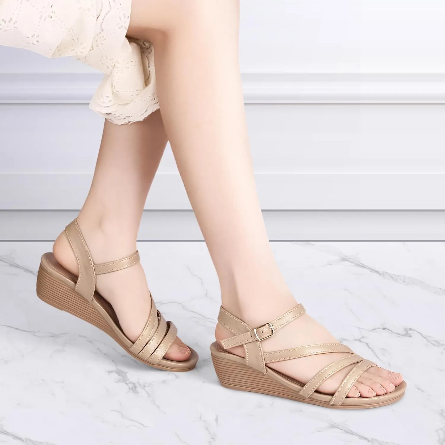 Wedge Sandals for Women Dressy - Summer Comfortable Platform Womens Sandal