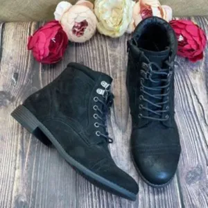 White Mountain Black Tifton Combat Boots 9