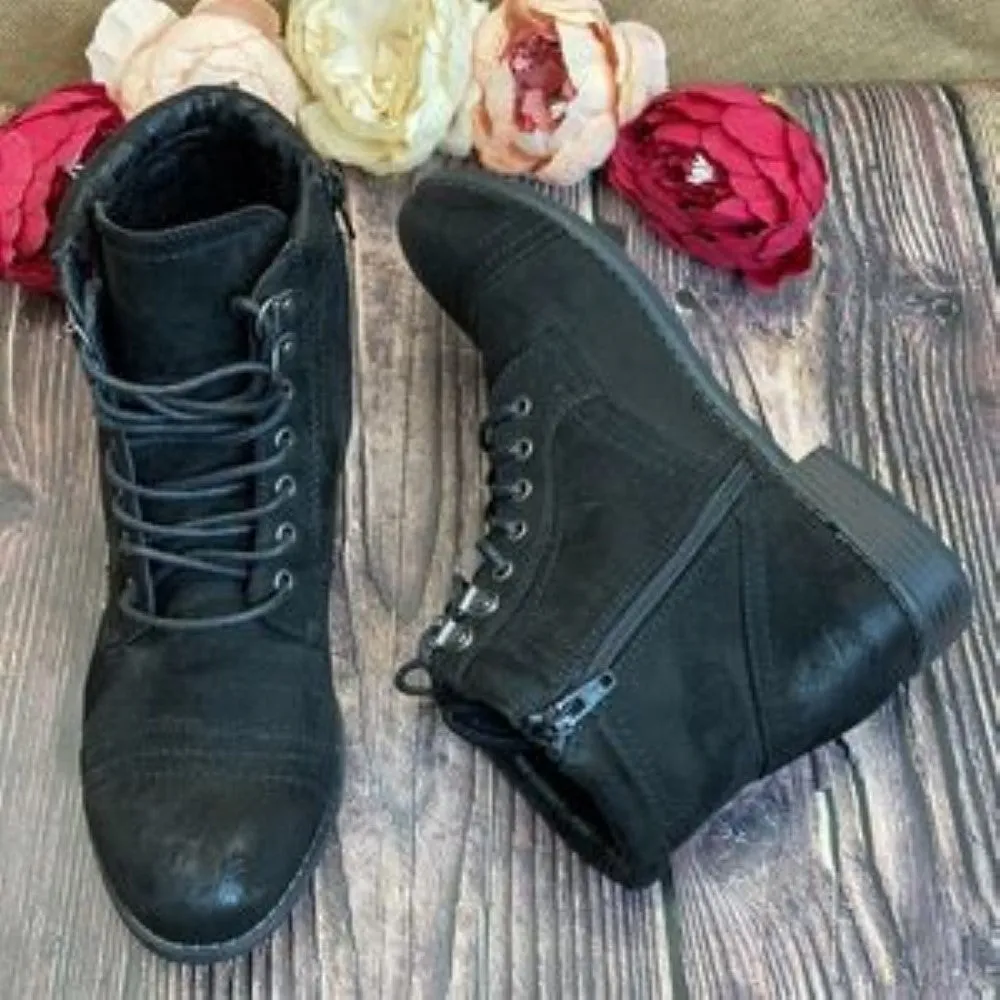 White Mountain Black Tifton Combat Boots 9