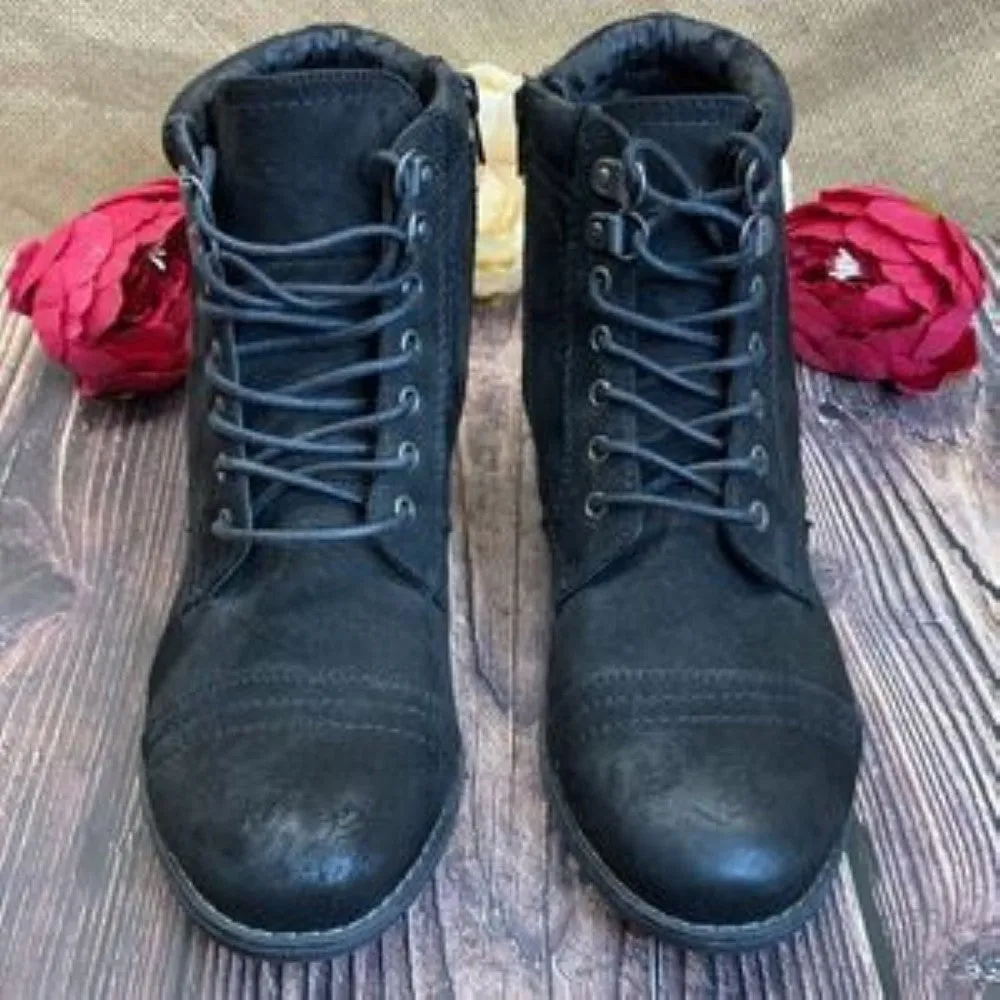 White Mountain Black Tifton Combat Boots 9