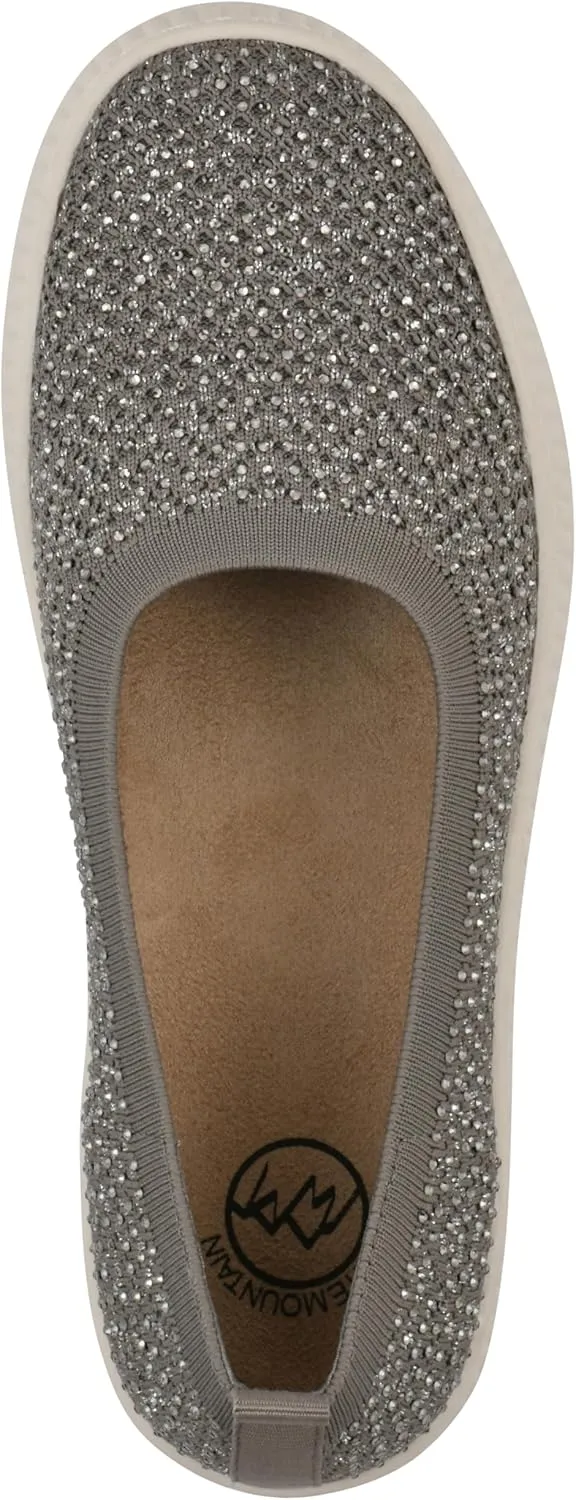WHITE MOUNTAIN Women's Digs Sparkling Woven Knit Slip-On Flat