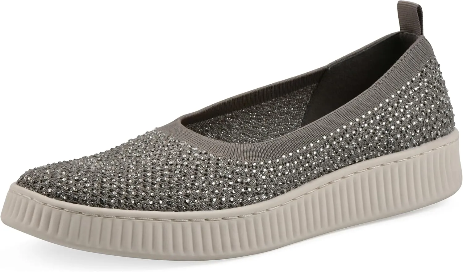 WHITE MOUNTAIN Women's Digs Sparkling Woven Knit Slip-On Flat