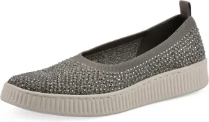WHITE MOUNTAIN Women's Digs Sparkling Woven Knit Slip-On Flat
