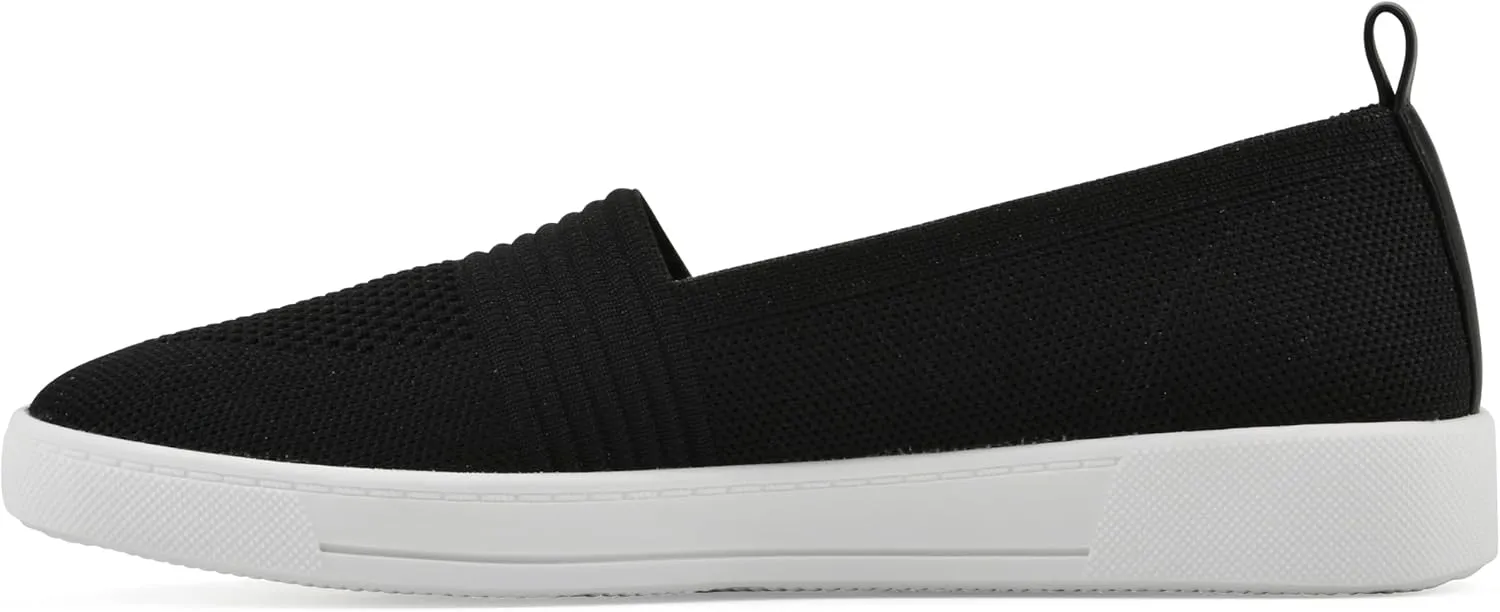 WHITE MOUNTAIN Women's Upright Woven Knit Slip-On Sneaker