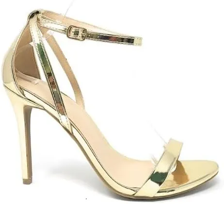 Wild Diva Women's Tampa-07 Round Toe Ankle Strap Stiletto High Heel Sandals