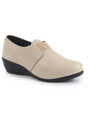 Women Elastic Strap Slip On Wedge Formal Shoes All Day Comfort Office Dress Shoes  Lightweight And Cushioned