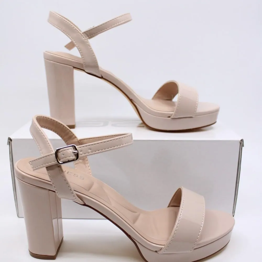 Women Open Toe Ankle Strap Platform Chunky High Heeled Sandals