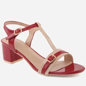 Women "SOFIE" Block Heel Sleek Open Toe Sandals
