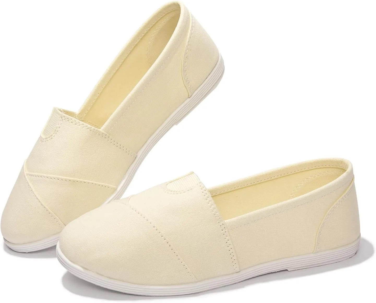 Womens Alpargata Slip On Loafer Flat Shoes Soft Daily Slip-On Casual Arch Support Sneaker Classic Flats Breathable Women's Loafer Canvas Walking Shoes