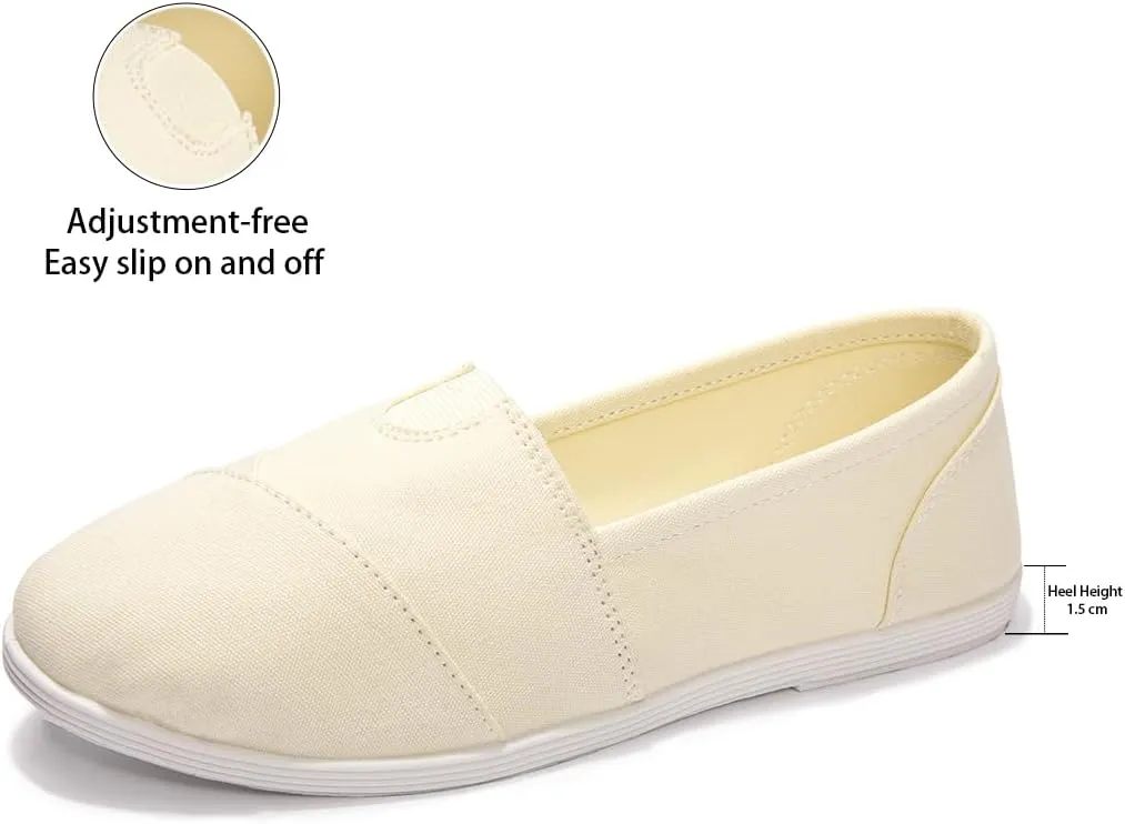 Womens Alpargata Slip On Loafer Flat Shoes Soft Daily Slip-On Casual Arch Support Sneaker Classic Flats Breathable Women's Loafer Canvas Walking Shoes