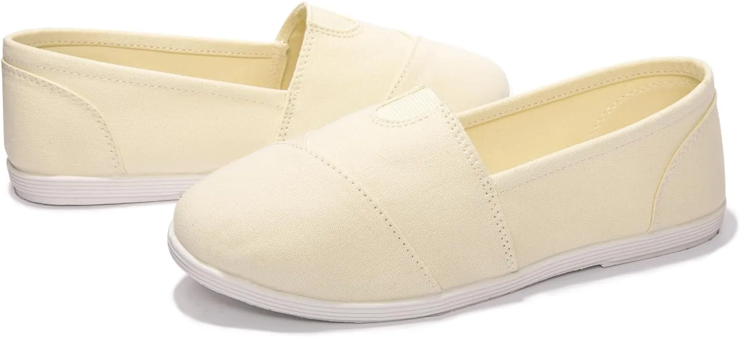 Womens Alpargata Slip On Loafer Flat Shoes Soft Daily Slip-On Casual Arch Support Sneaker Classic Flats Breathable Women's Loafer Canvas Walking Shoes