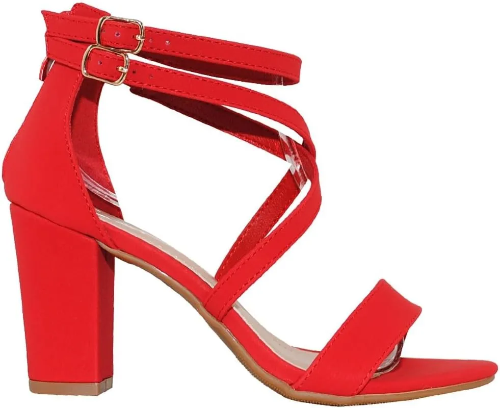 Women's Chunky Heel Ankle Strap Sandals