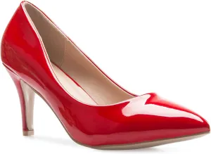 Women's Classic D'Orsay Closed Toe Mid Stiletto Heel Pump | Dress, Work, Party Low Heeled Pumps | high Casual Comfortable Sale
