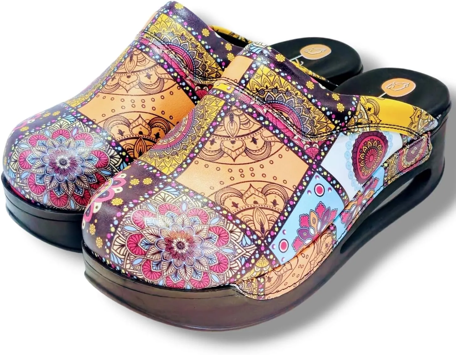 Womens Clogs with Arch Support, Pure Leather, Slip-On Clogs for Women, Perfect for Daily Indoor and Outdoor Usage, Shock Absorption, Breathable Materials