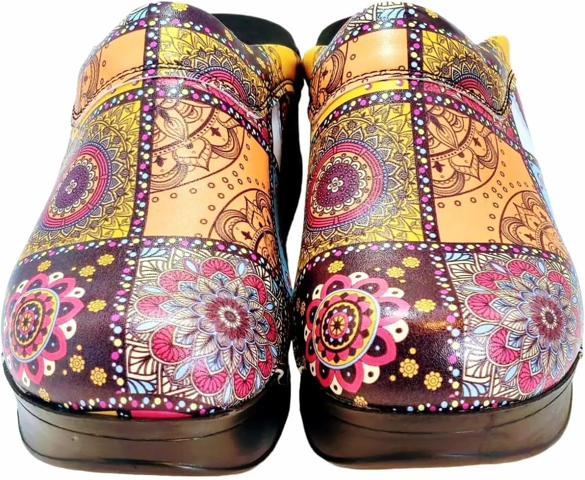 Womens Clogs with Arch Support, Pure Leather, Slip-On Clogs for Women, Perfect for Daily Indoor and Outdoor Usage, Shock Absorption, Breathable Materials