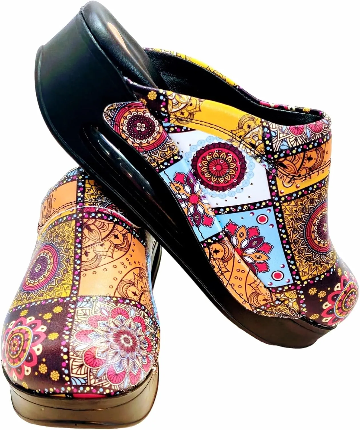 Womens Clogs with Arch Support, Pure Leather, Slip-On Clogs for Women, Perfect for Daily Indoor and Outdoor Usage, Shock Absorption, Breathable Materials