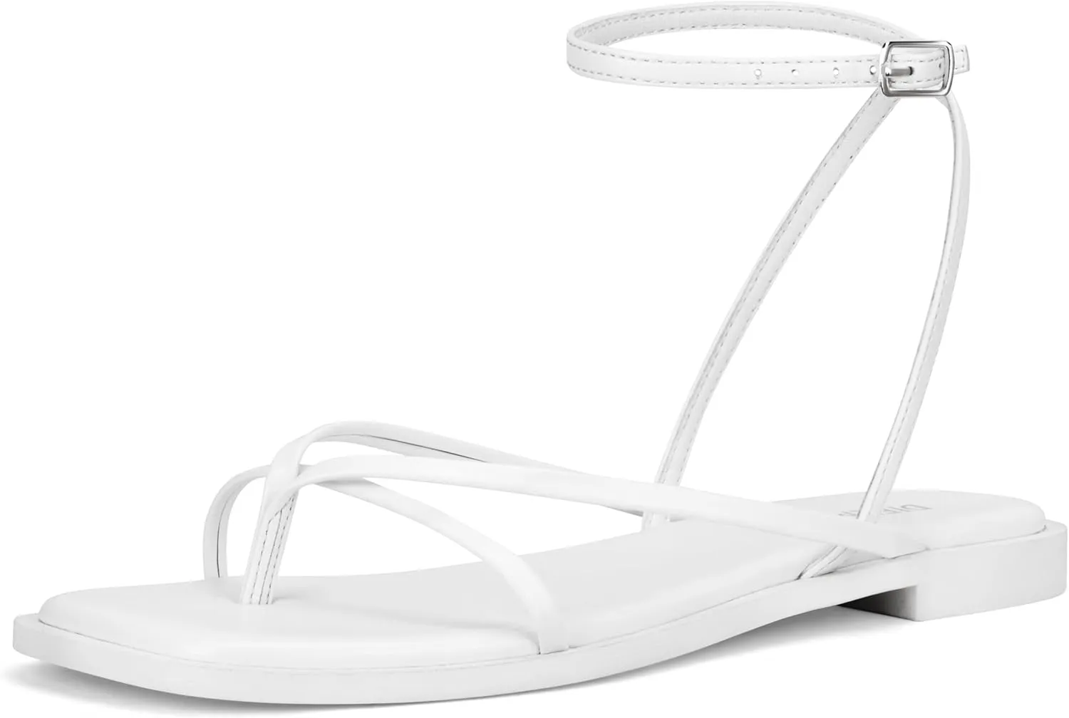 Womens Flats Sandals Square Toe Strappy Ankle Strap Flats