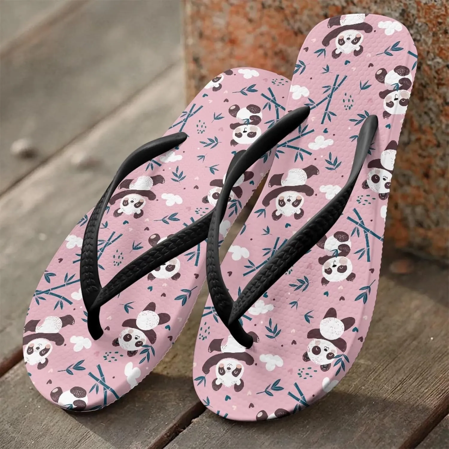 Womens Flip Flops Pillow Soft Shower Shoes with Orthotic Rubber Soles Summer Beach Shoes Cushion Footbed Footwear