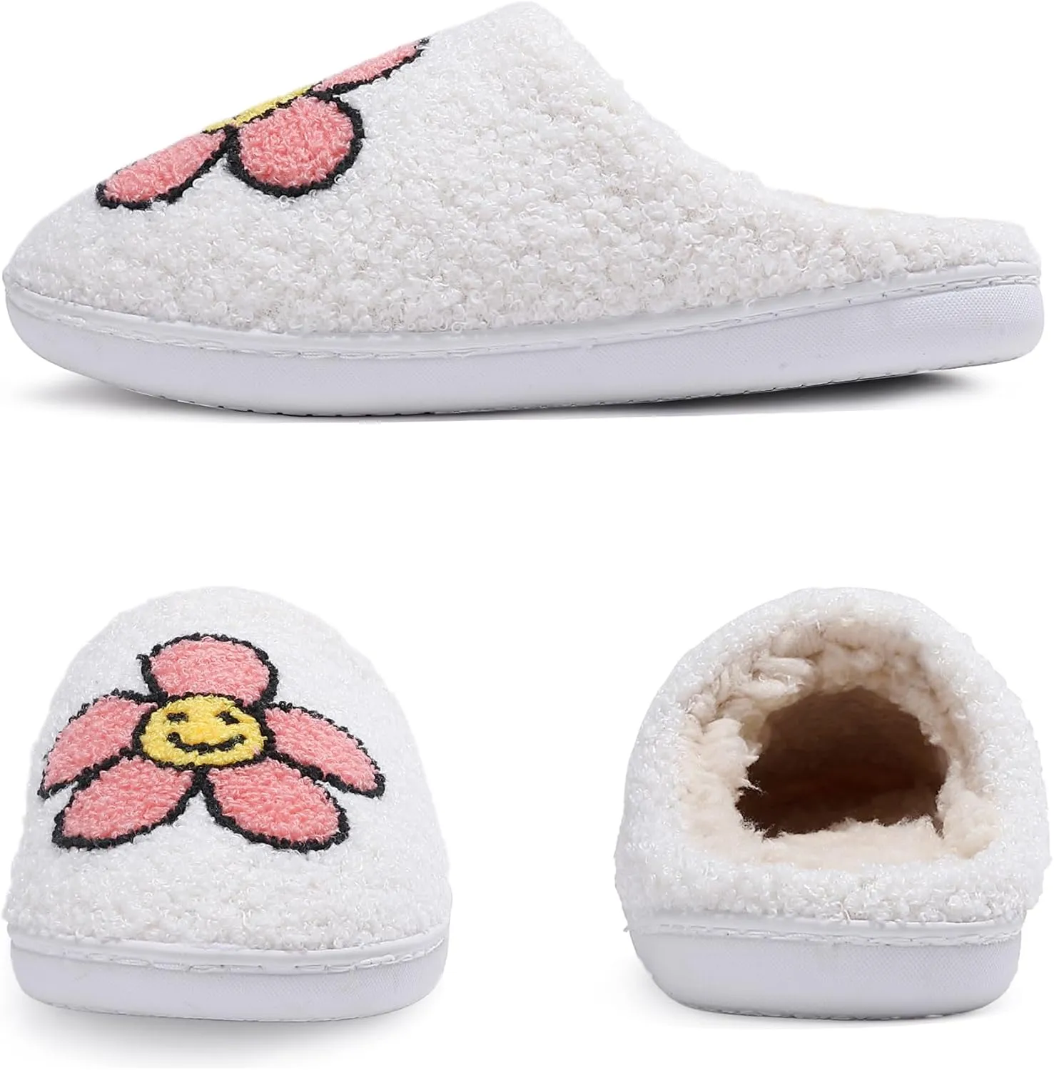 Womens House Slippers Soft Plush Lightweight Slip-On Slippers for Indoor Home
