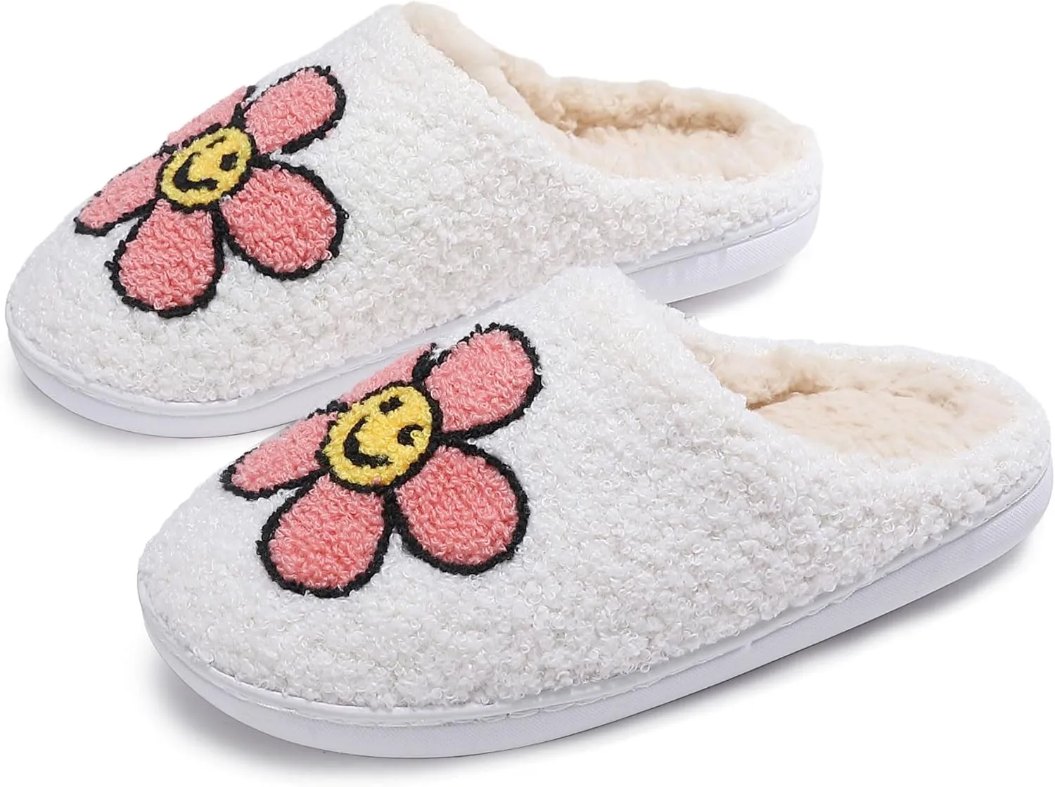 Womens House Slippers Soft Plush Lightweight Slip-On Slippers for Indoor Home