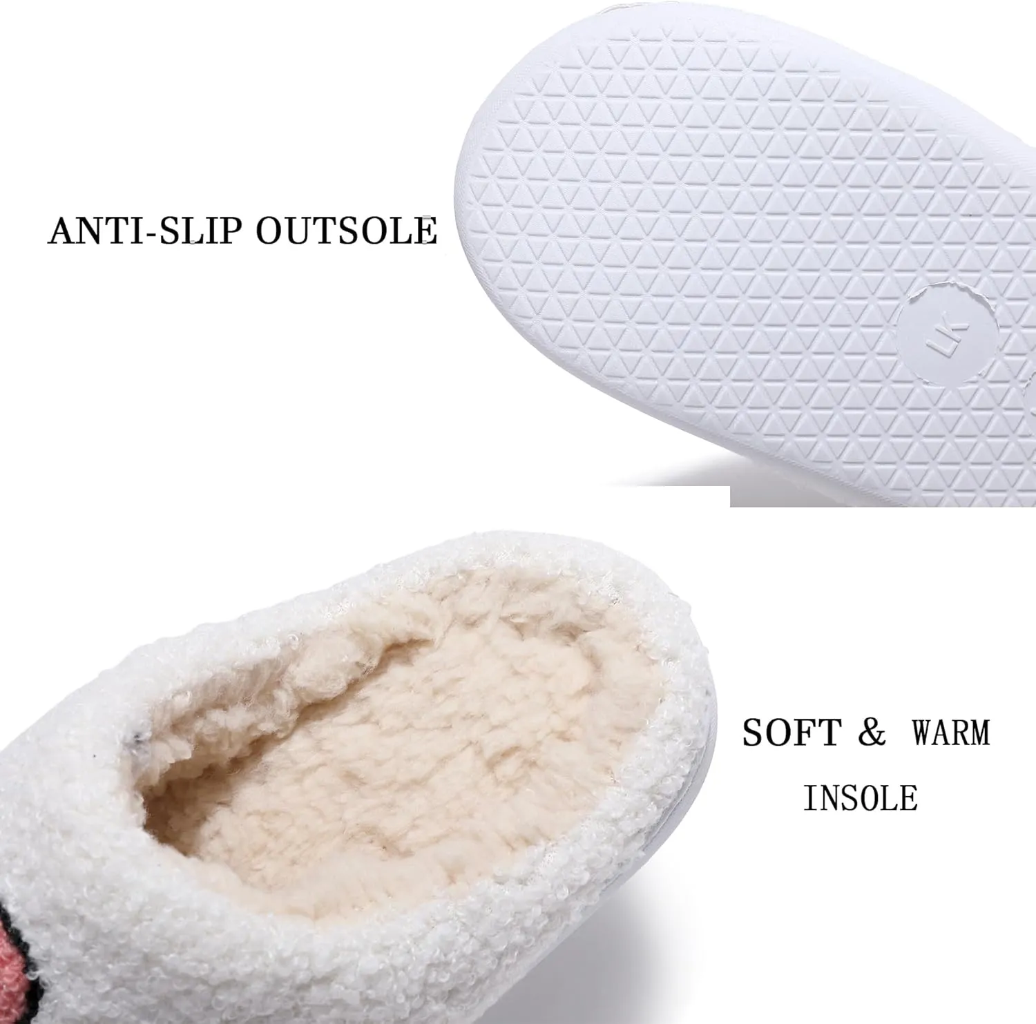 Womens House Slippers Soft Plush Lightweight Slip-On Slippers for Indoor Home