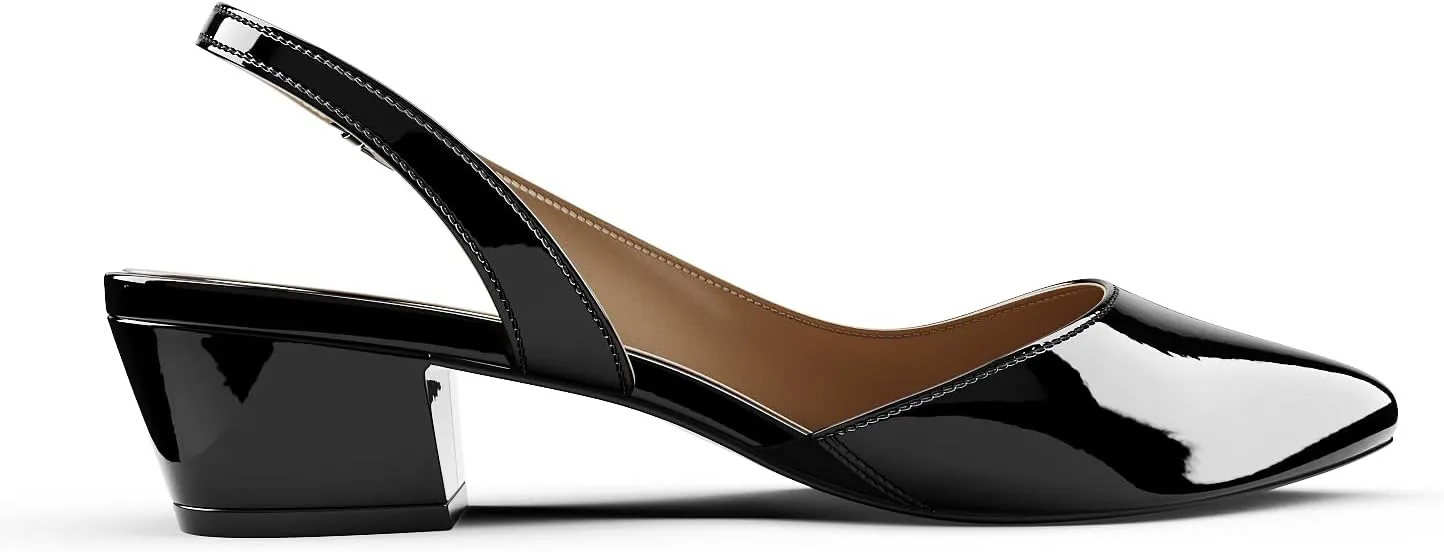Women's Low Heel Slingback Pumps