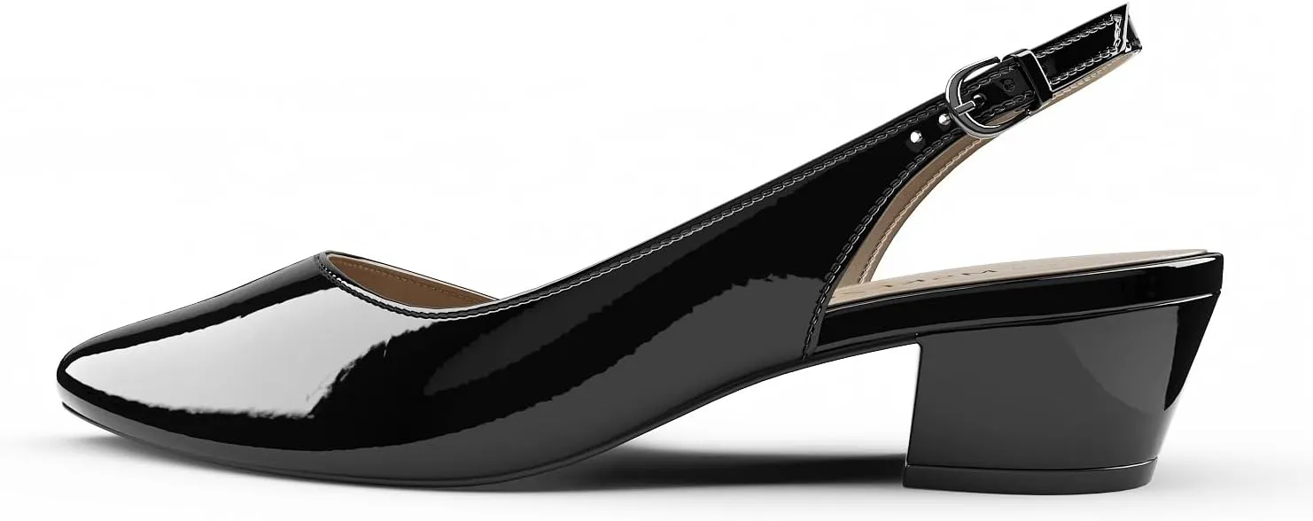 Women's Low Heel Slingback Pumps