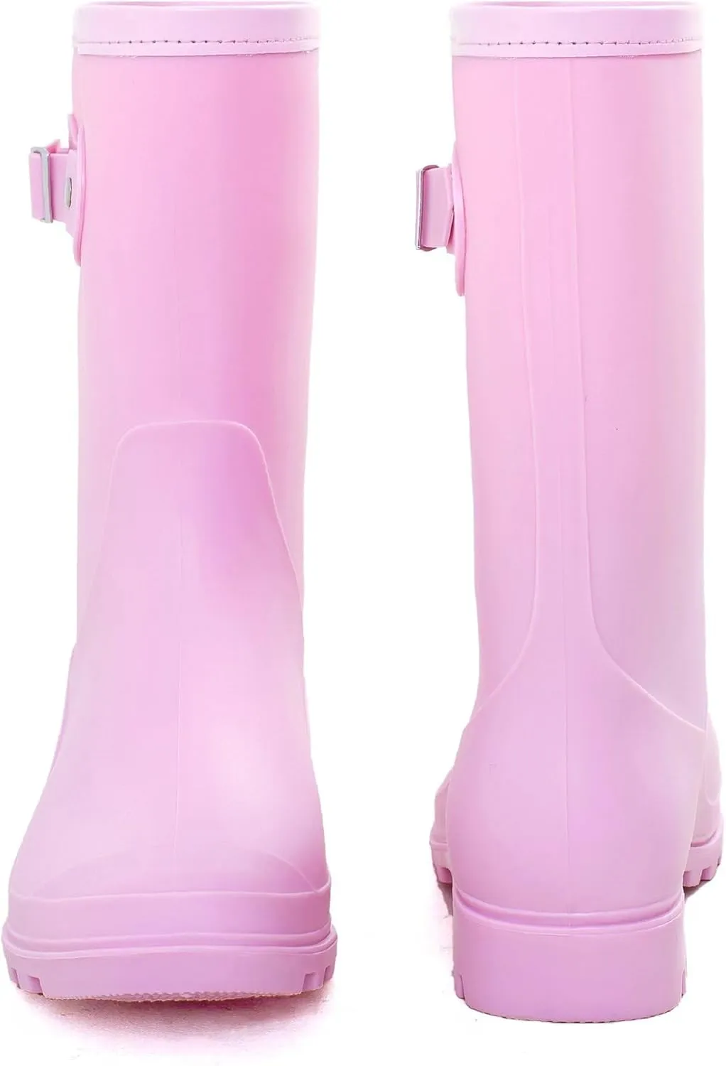 Women's Mid Calf Rain Boots Waterproof Fashion Garden Shoes Anti-slipping Rainboots For Women Comfortable Insole Light Rain Shoes