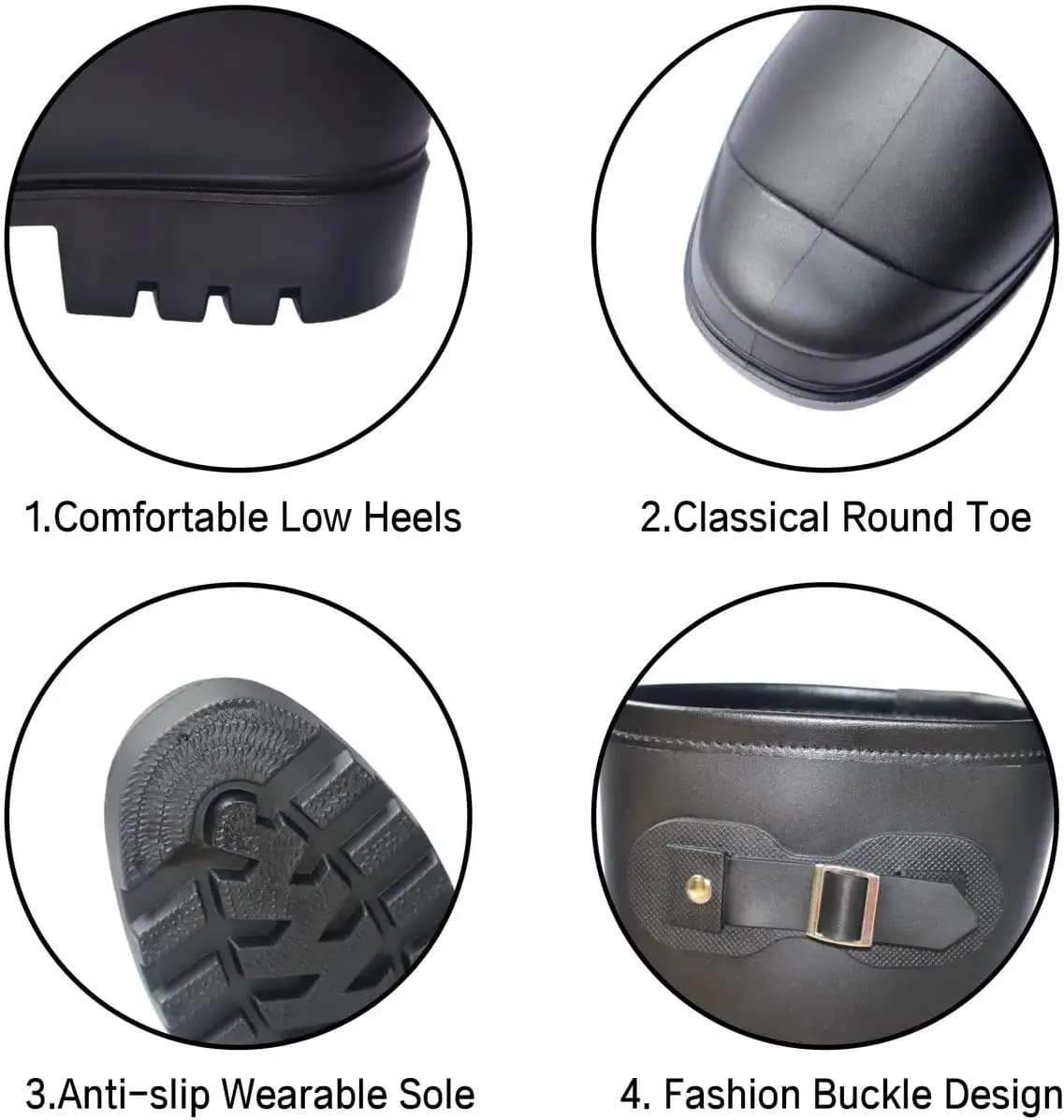 Women's Mid Calf Rain Boots Waterproof Fashion Garden Shoes Anti-slipping Rainboots For Women Comfortable Insole Light Rain Shoes