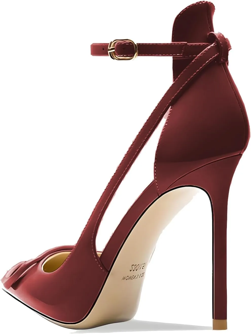 Women's Pointed-Toe Bag-Toe Strappy High-Heeled Shoes Sexy Stiletto Pumps