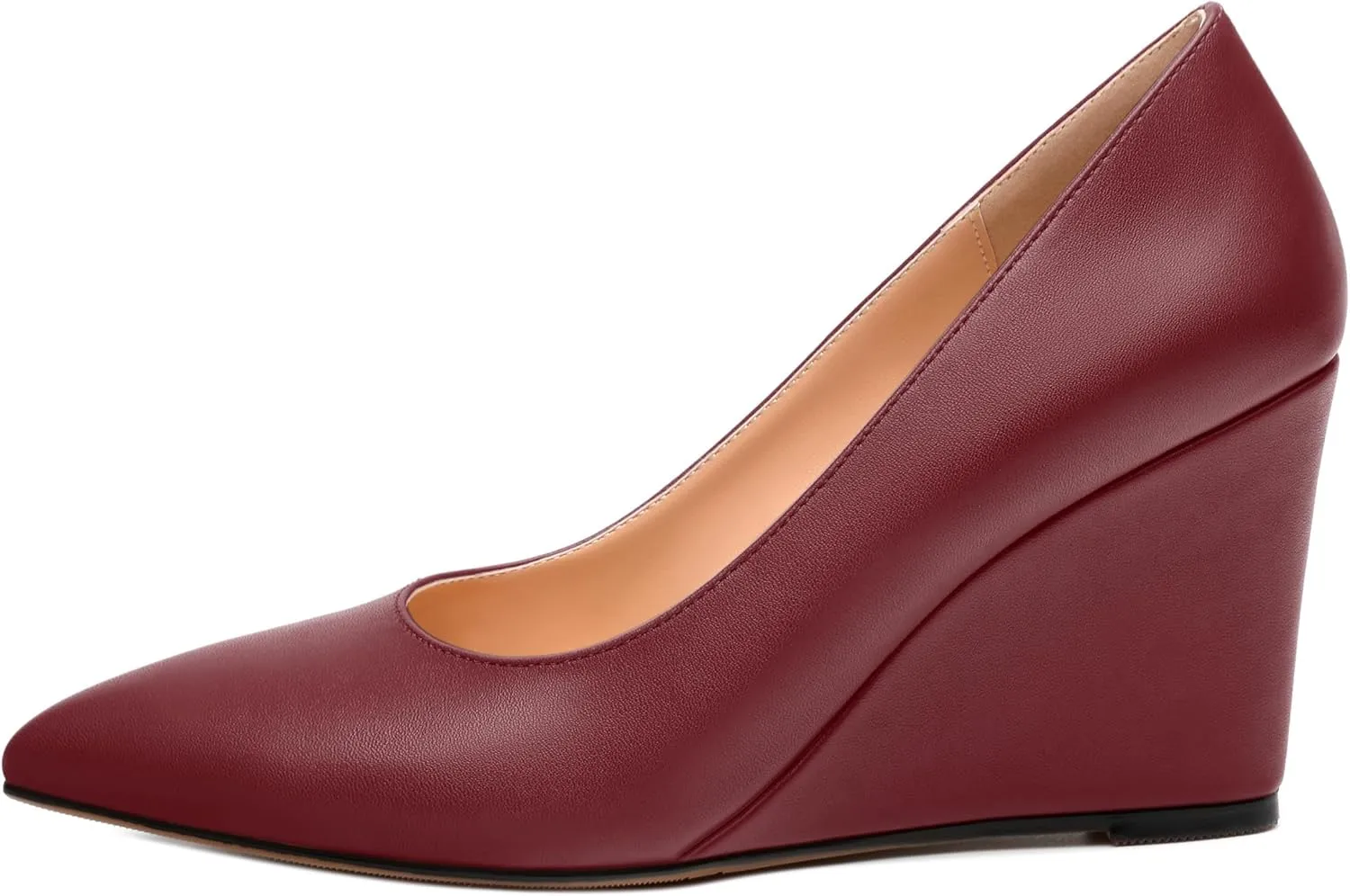 Womens Pumps Shoes, Pointed Toe Wedge High Heel Shoes for Women 3.3"