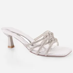 Women's "REIN" Decorated Kitten Heel Sandals