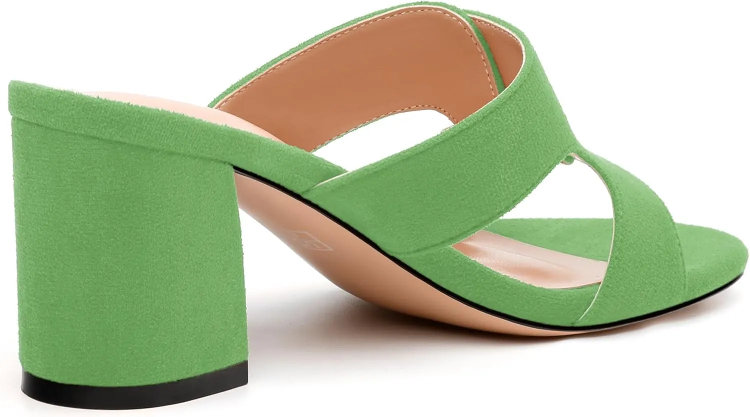 Women's Sandals, Round Toe Mid Chunky Heels, Fashion Buckle Heeled Sandal for Women 2.5 Inch