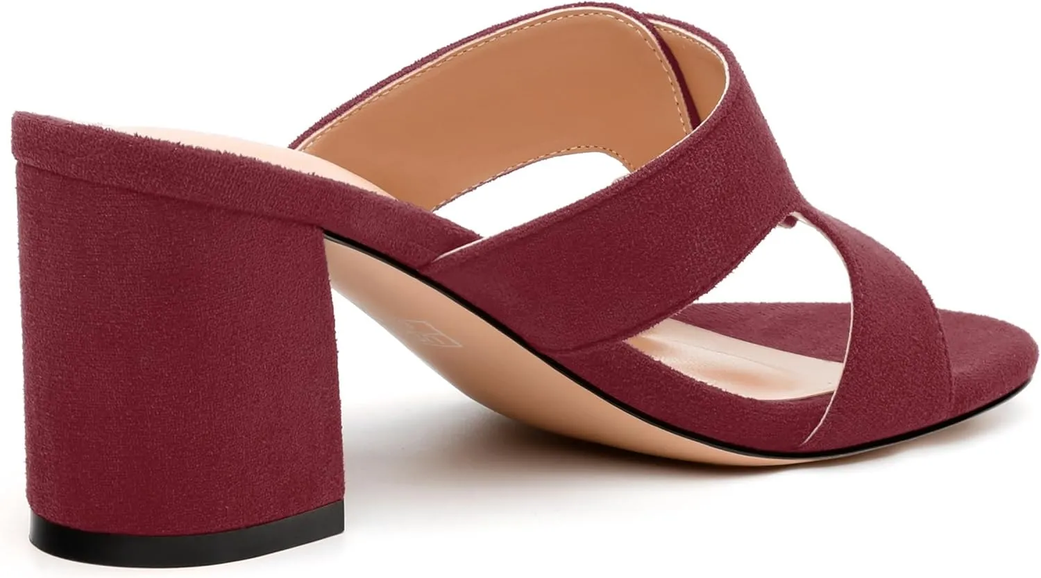 Women's Sandals, Round Toe Mid Chunky Heels, Fashion Buckle Heeled Sandal for Women 2.5 Inch