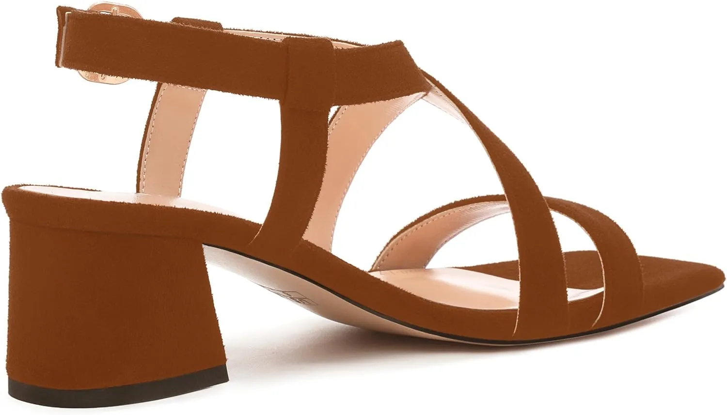Womens Sandals, Square Open Toe Low Chunky Heels, Adjustable Strap Buckle Fashion Solid Sandal