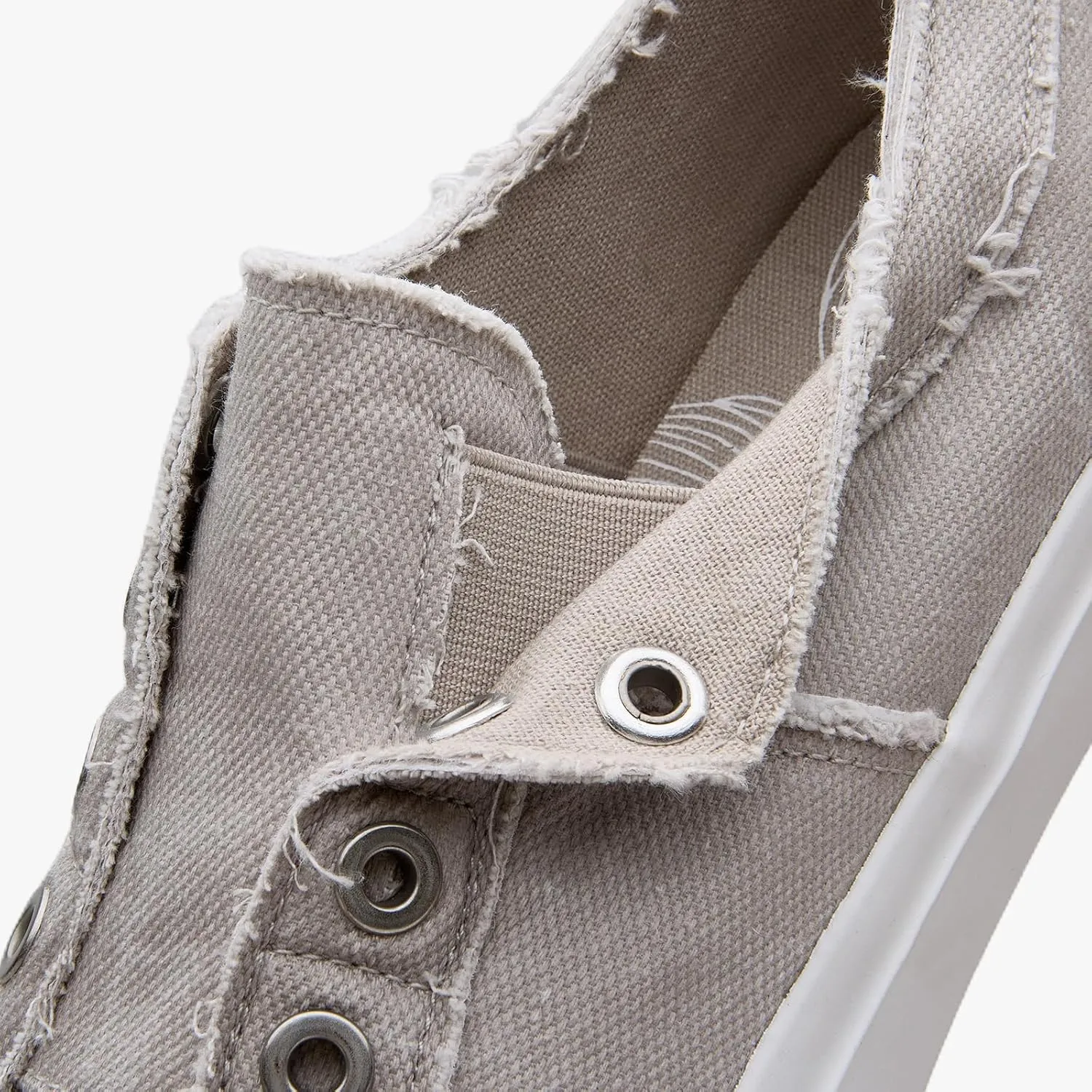 Women's Slip-On All Cotton Canvas Shoes Lightweight Casual Fashion Sneakers