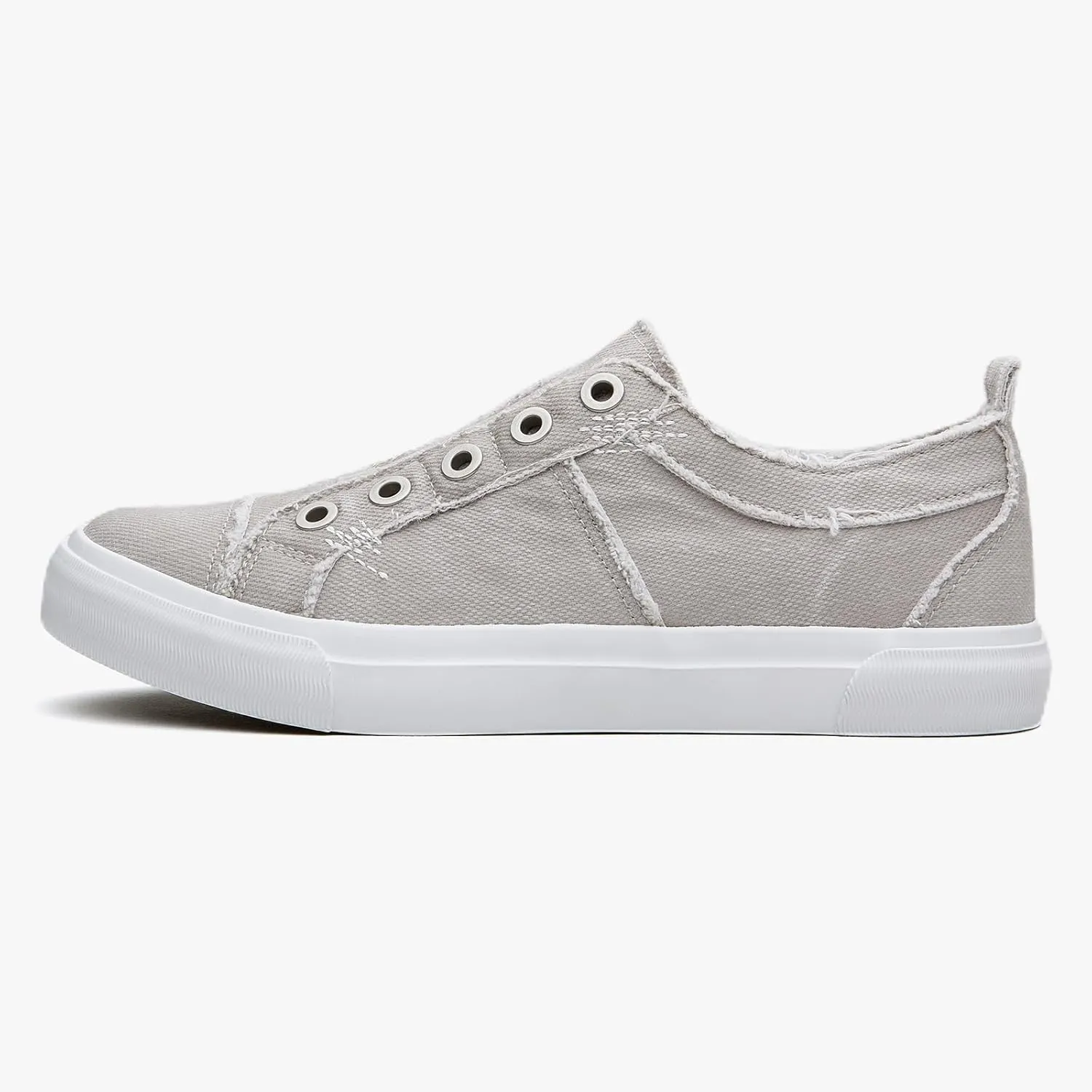 Women's Slip-On All Cotton Canvas Shoes Lightweight Casual Fashion Sneakers