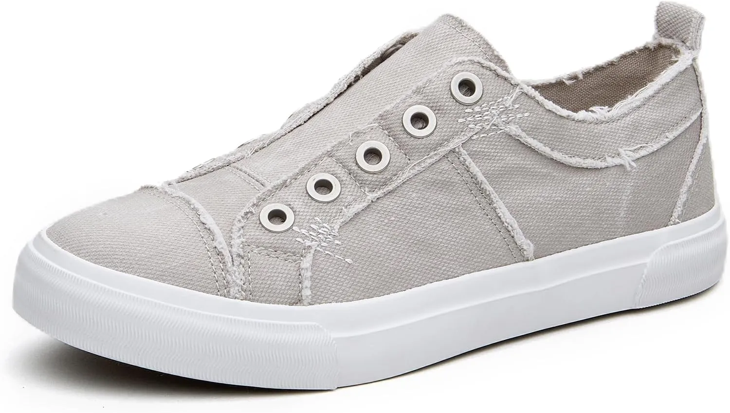 Women's Slip-On All Cotton Canvas Shoes Lightweight Casual Fashion Sneakers